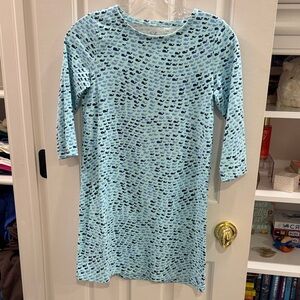 Vineyard Vines Whale Print Dress in Blue and White